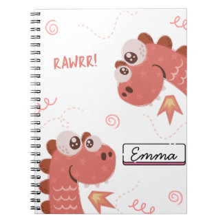Schattig dinosaurus dagboek voor meisjes – Leuk &  Notitieboek