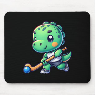 Schattig dinosaurus veldhockeyteam speler  muismat