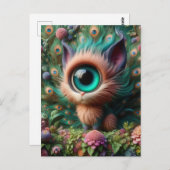 Schattig donzig eenogig Kat Briefkaart (Voorkant / Achterkant)