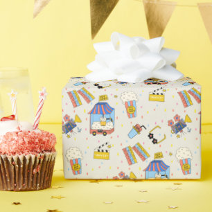 Schattig Doodle Bioscoop Popcorn Film Nacht Cadeau Cadeaupapier