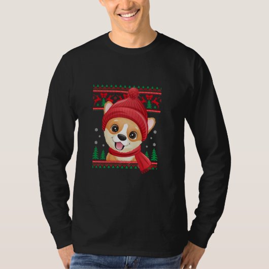 schattig-doodle-puppy-kerst t-shirt (Voorkant)