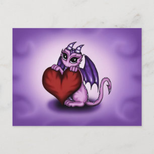 schattig drakenhart briefkaart