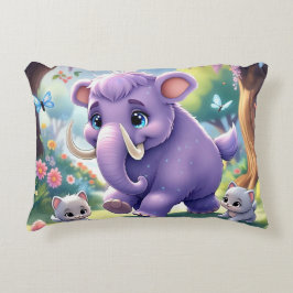 Schattig dubbelzijdig Baby mammoetontwerp Accent Kussen