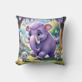 Schattig dubbelzijdig Baby mammoetontwerp Kussen