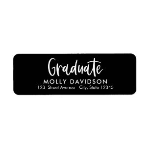 Schattig EDITABLE KLEUR Afstuderen Adres Etiket