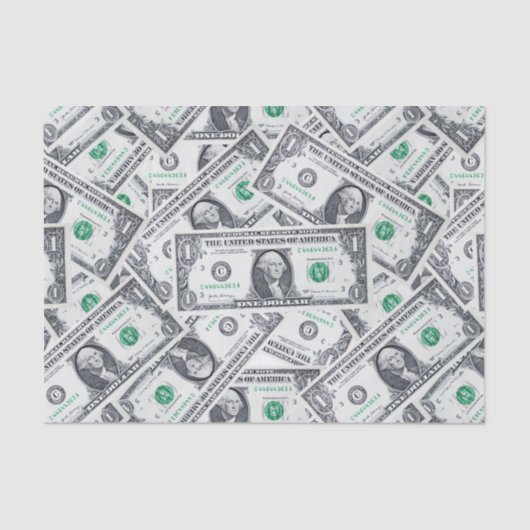 Schattig een dollar Bill TISSUE PAPIER (Voorkant)
