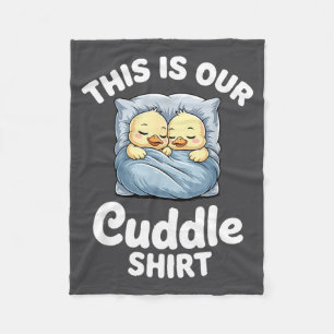 Schattig Eend Koppel Gezellig Dit Is Onze Knuffel  Fleece Deken