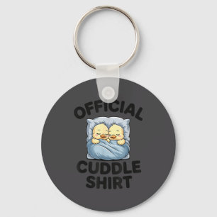 Schattig Eend Paar Knuffelt Sleutelhanger