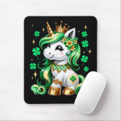 Schattig Eenhoorn Shamrock St Patricks Dag Muismat (Met muis)