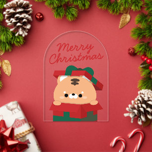 Schattig Eenvoudig Leuk Prettig Kerstfeest Acryl Uitnodigingen