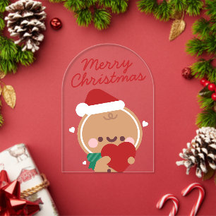 Schattig Eenvoudig Leuk Prettig Kerstfeest Acryl Uitnodigingen