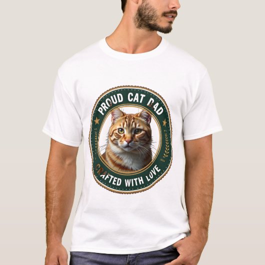 Schattig Eenvoudig Ontwerp Aangepaste Kattenvader  T-shirt (Voorkant)