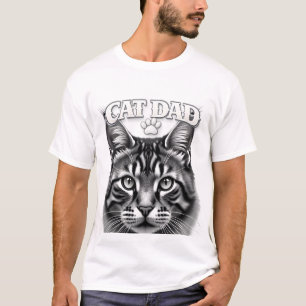Schattig Eenvoudig Ontwerp Aangepaste Kattenvader T-shirt