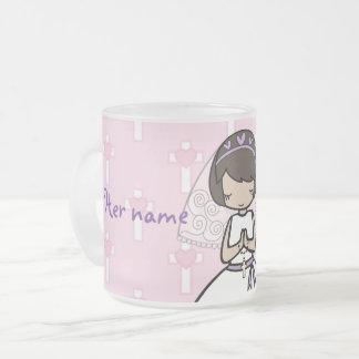 Schattig Eerste Heilige Communie kleine meisje naa Matglas Koffiemok