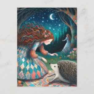 Schattig egel sprookje briefkaart