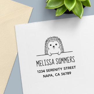 Schattig Egeltje Adres Zelfinktende Stempel
