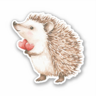 Schattig Egeltje met Hartjes Sticker