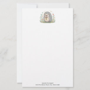 Schattig egeltje met lantaarn briefpapier