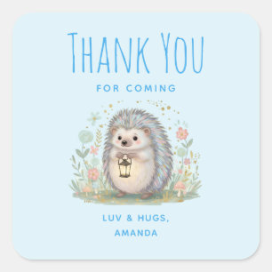 Schattig Egeltje met Lantaarn Feest Dank Je Vierkante Sticker