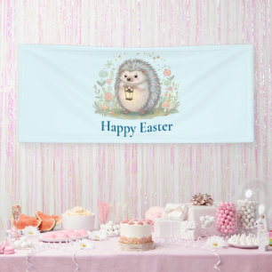 Schattig egeltje met lantaarn Pasen Spandoek
