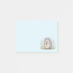Schattig egeltje met lantaarn post-it® notes