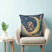Schattig egeltje zittend op wassende maan kussen (Stoel)