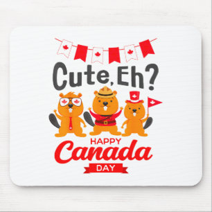 Schattig Eh Gelukkig Canada Dag Vlag Grondhonden V Muismat
