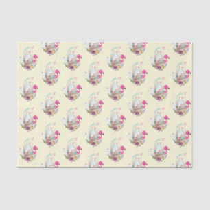 Schattig Ei, Flamingo & Bunny, Waterverf Patroon Tissuepapier