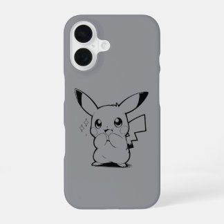 Schattig elektrisch wezen Lijnkunst ontwerp iPhone 16 Hoesje