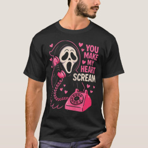 Schattig en eng horrorspel laat mijn hart schreeuw t-shirt