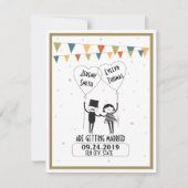 Schattig en grappig alternatief trouwkaart Save th Kaart (Voorkant)