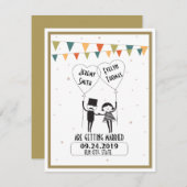 Schattig en grappig alternatief trouwkaart Save th Kaart (Voorkant / Achterkant)