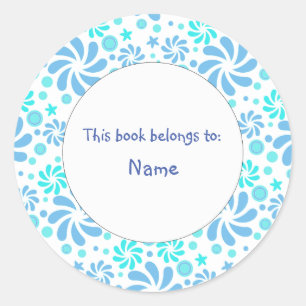 schattig en kleurrijk abstract bloemendesign ronde sticker
