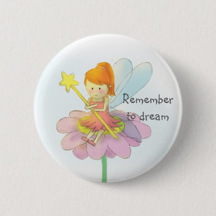 Schattig en Kleurrijk Fee Ronde Button 5,7 Cm