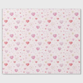 Schattig en romantisch patroon ontwerp met hart cadeaupapier (Vlak)