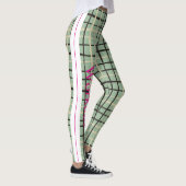 Schattig en schattig Schots patroon l Sage groen Leggings (Rechts)