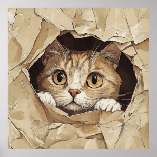 Schattig en speels poesje poster