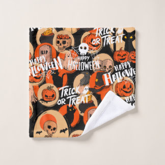 Schattig & eng Halloween spooky vibes Washandje