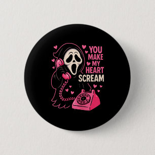 Schattig enge horror laat mijn hart schreeuwen val ronde button 5,7 cm