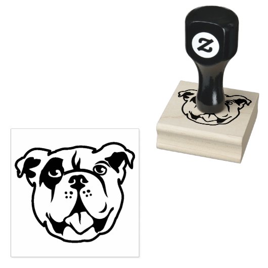Schattig Engels Bulldog stempel (Gestempeld)