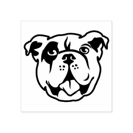 Schattig Engels Bulldog stempel (Afrduk)