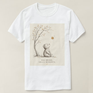 Schattig Esthetisch Teddibeer Herfstbladeren Minim T-shirt