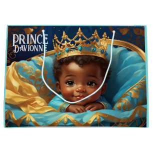 Schattig Etnisch Baby Prince Royal Baby shower Groot Cadeauzakje