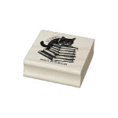 Schattig Ex Libris Kat, Oud Bibliotheekboek  Rubberstempel (Stempel)