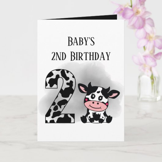 schattig extra sentiment baby's tweede verjaardag kaart (Orchidee)