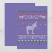 Schattig Ezeltje Lelijke Trui Kerst Vakantie Winte Kaart (Voorkant / Achterkant)