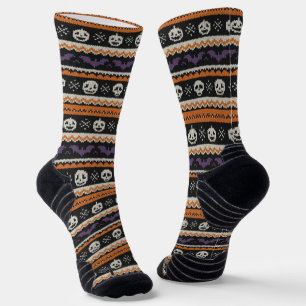 Schattig, Fair Isle/kleurwerk Halloween schedel &  Sokken