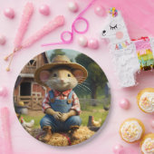 Schattig Farmer Mouse Paper Party Bord (Feest)