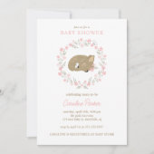 Schattig Fawn Baby shower Kaart (Voorkant)