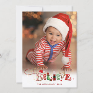 Schattig Festief GELOOF Eén Foto Kerst Spirit